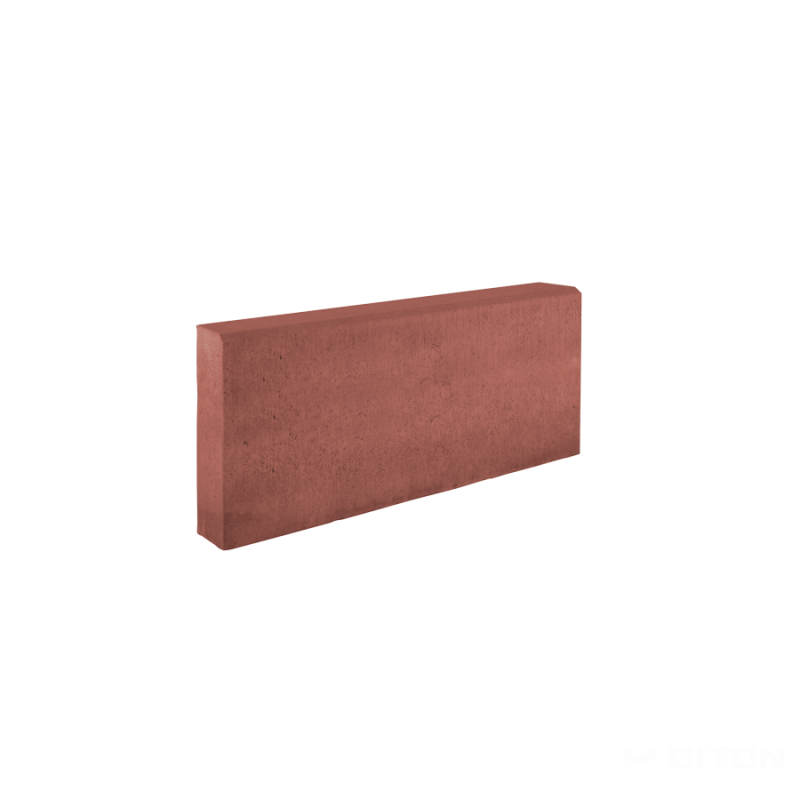 DITON Záhonový obrubník s rovnou hranou 50 × 5 × 20 cm - Červená