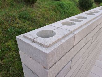 PRESBETON Betonová tvarovka LINE BLOCK poloviční LB 30/30/PL-PR - corten