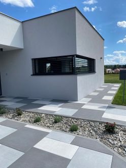 PRESBETON Dlažba betonová TAŤÁNA 800 x 800 x 62 mm - přírodní tryskaná