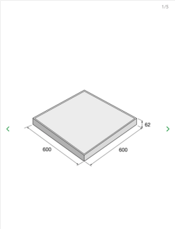 PRESBETON Dlažba betonová TAŤÁNA 600 x 600 x 62 mm - přírodní tryskaná