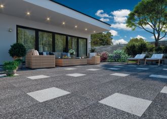 PRESBETON Betonová dlažba SIMONA 400 x 400 x 40 mm  | bílá vymývaná, bíločerná vymývaná, černá vymývaná, červená vymývaná, červenočerná vymývaná, mix vymývaná, žlutá vymývaná