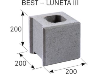 BEST Tvárnice plotová LUNETA III. poloviční ukončovací - Colormix Sand