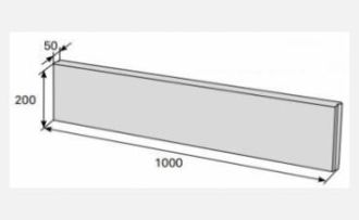 BEST Zahradní obrubník PARKAN II. rovný 1000 x 200 x 50 mm