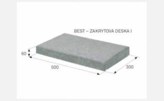 BEST Zákrytová deska I. rovná 500 x 300 x 60 mm - Přírodní