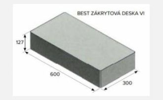 BEST Zákrytová deska VI. 600 x 300 x 127 mm - Karamelová