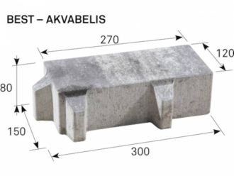 BEST Zatravňovací dlažba AKVABELIS 80 mm - Colormix Sand