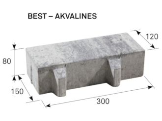 BEST Zatravňovací dlažba AKVALINES 80 mm - Přírodní