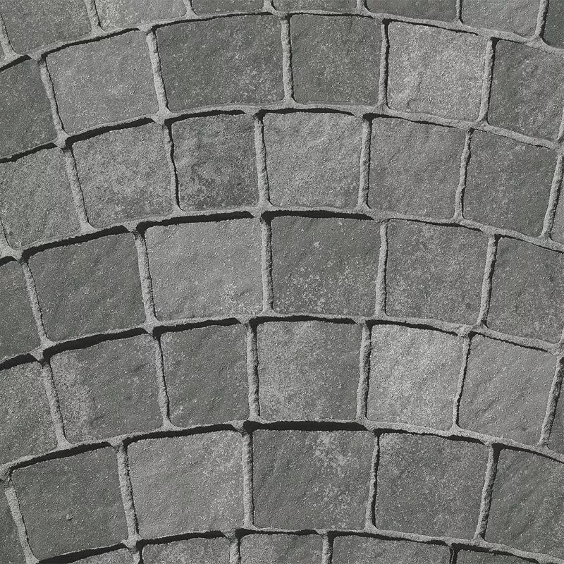 SEMMELROCK ARTE Pražská kostka 10 cm - oblouk šedočerná stínovaná SEMMELROCK STEIN + DESIGN
