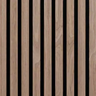 Akustický panel Wallnite Basic line černý filc, Ořech 2400×520×18 mm