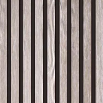 Akustický panel Wallnite Design line Fólie černý filc, Dub ryflovaný | 400 x 400 mm, 800 x 400 mm, 400 x 2600 mm