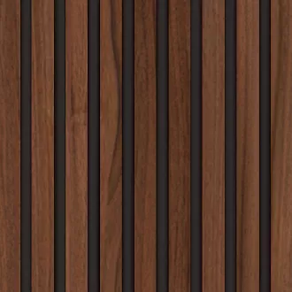 Akustický panel Wallnite Design line Fólie černý filc, Ořech | 400 x 400 mm, 800 x 400 mm, 400 x 2600 mm