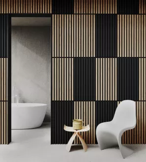 Akustický panel Wallnite Design line Fólie černý filc, Dub sonoma DOORNITE