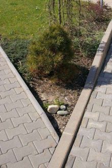 DITON Silniční obrubník PŘECHODOVÝ 100 x 15 x 15-25 cm