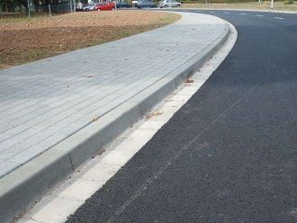 DITON Silniční obrubník PŘECHODOVÝ 100 x 15 x 15-25 cm | Přírodní levý, Přírodní pravý