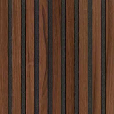 Akustický panel Wallnite Design line CPL Šedý filc Ořech DOORNITE