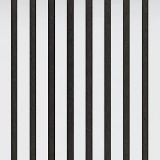 Akustický panel Wallnite Design line CPL Černý filc Bílá standard | 400 x 400 mm, 400 x 800 mm, 400 x 2600 mm