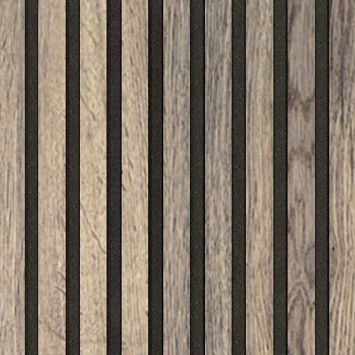 Akustický panel Wallnite Design line CPL Černý filc Dub halifax tabákový DOORNITE