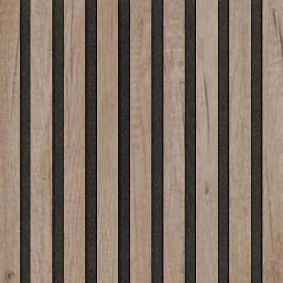 Akustický panel Wallnite Design line CPL Černý filc Natural DOORNITE