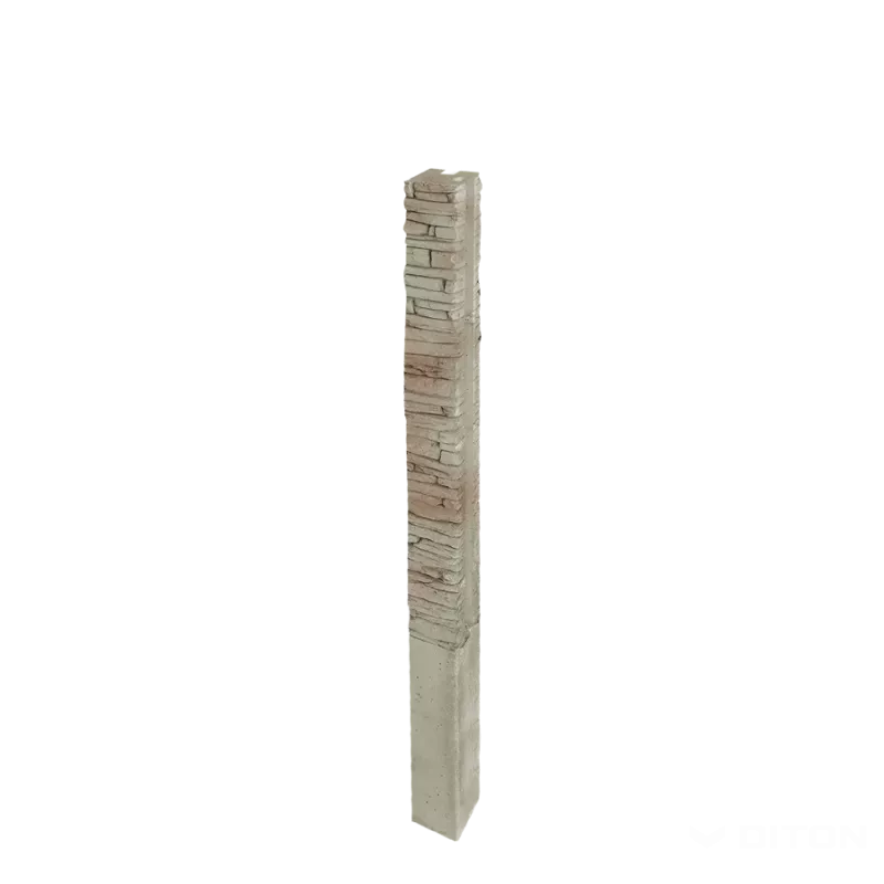 DITON Plotový systém QUICK WALL STONE béžový mix AKCE - sloupek rohový 200 béžový mix