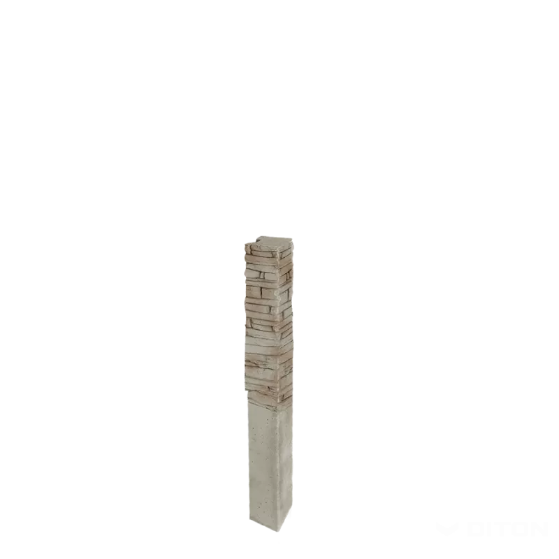 DITON Plotový systém QUICK WALL STONE béžový mix AKCE - sloupek koncový 120 béžový mix