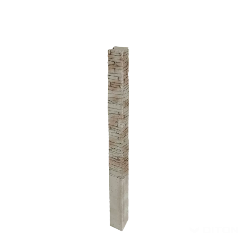 DITON Plotový systém QUICK WALL STONE béžový mix AKCE - sloupek koncový 200 béžový mix