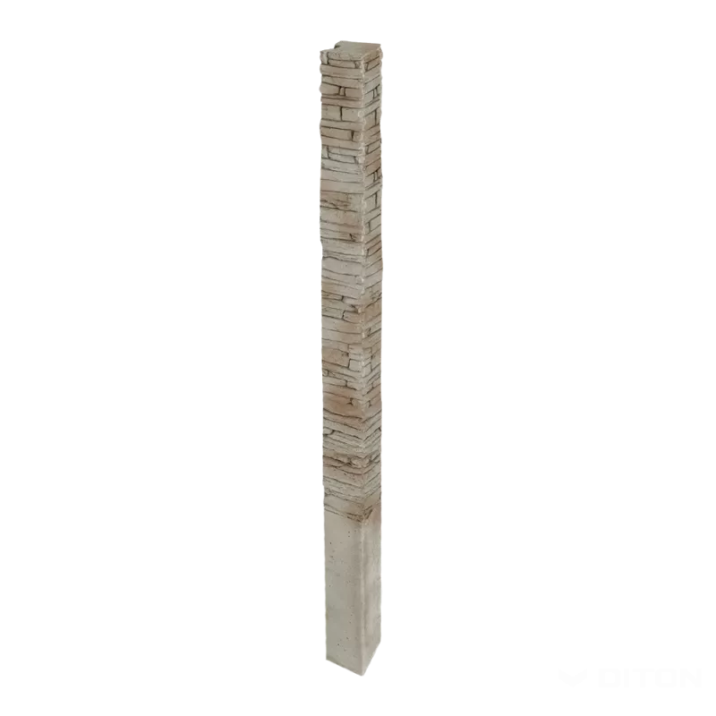 DITON Plotový systém QUICK WALL STONE béžový mix AKCE - sloupek koncový 240 béžový mix
