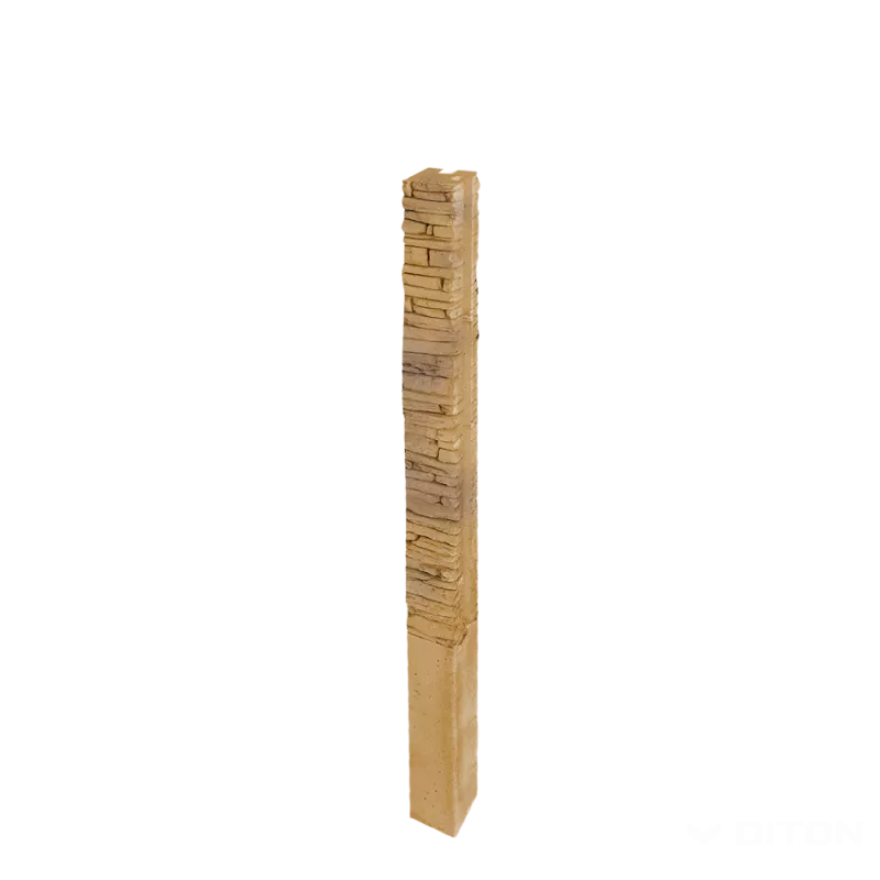 DITON Plotový systém QUICK WALL STONE hnědý mix AKCE - sloupek rohový 200 hnědý mix