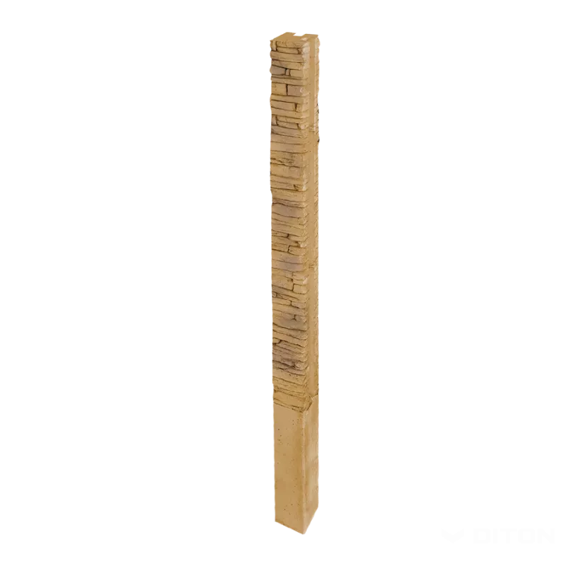 DITON Plotový systém QUICK WALL STONE hnědý mix AKCE - sloupek rohový 240 hnědý mix
