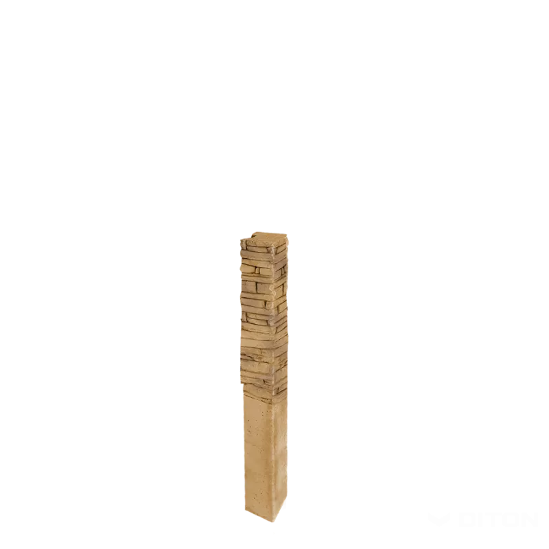 DITON Plotový systém QUICK WALL STONE hnědý mix AKCE - sloupek koncový 120 hnědý mix
