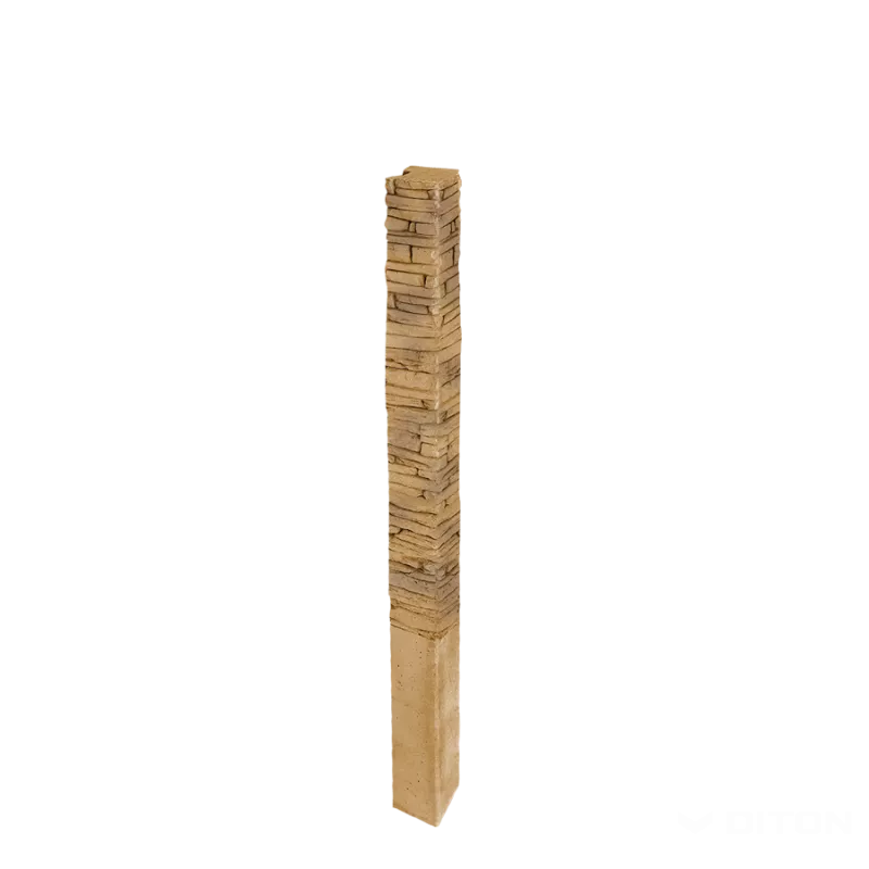 DITON Plotový systém QUICK WALL STONE hnědý mix AKCE - sloupek koncový 200 hnědý mix