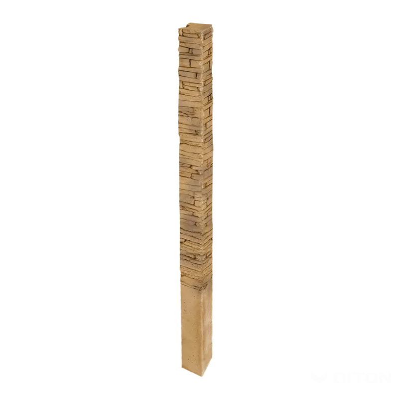 DITON Plotový systém QUICK WALL STONE hnědý mix AKCE - sloupek koncový 240 hnědý mix
