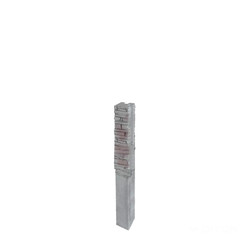 DITON Plotový systém QUICK WALL STONE šedý mix AKCE - sloupek rohový 120 šedý mix