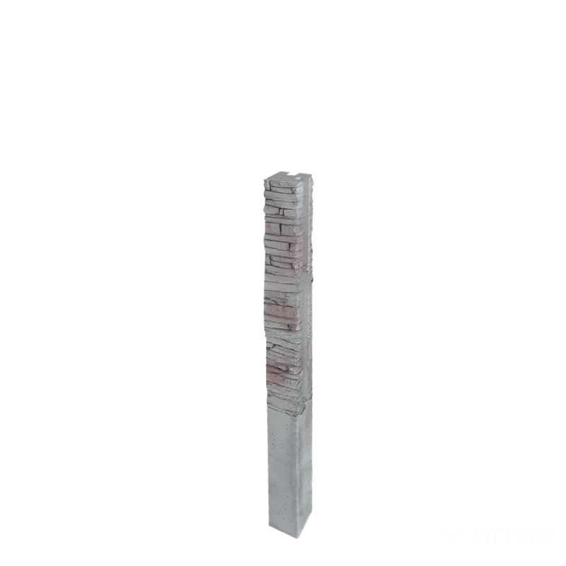 DITON Plotový systém QUICK WALL STONE šedý mix AKCE - sloupek rohový 160 šedý mix