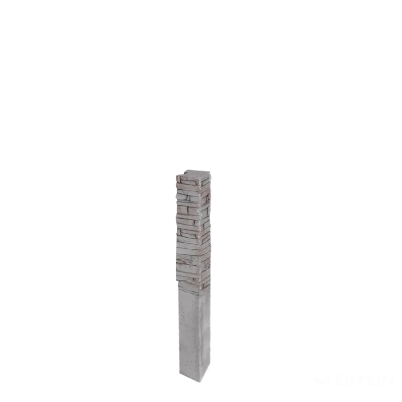 DITON Plotový systém QUICK WALL STONE šedý mix AKCE - sloupek koncový 120 šedý mix