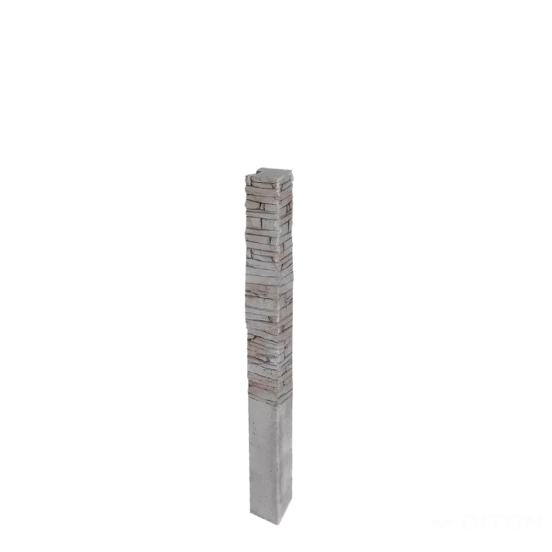 DITON Plotový systém QUICK WALL STONE šedý mix AKCE - sloupek koncový 160 šedý mix