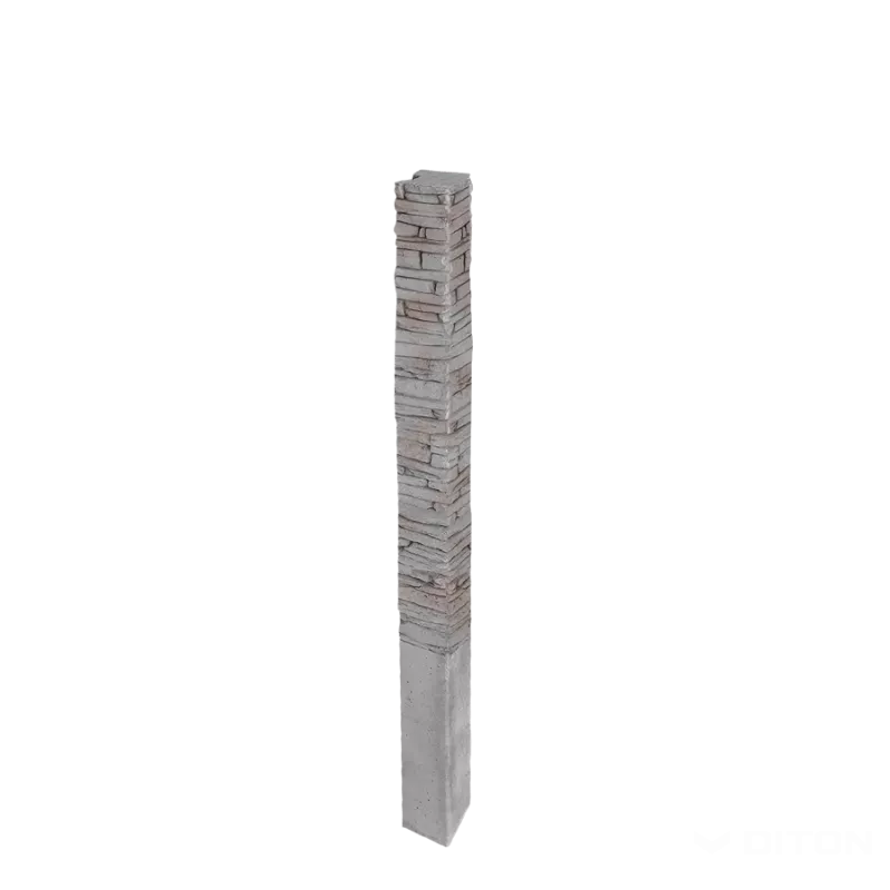 DITON Plotový systém QUICK WALL STONE šedý mix AKCE - sloupek koncový 200 šedý mix