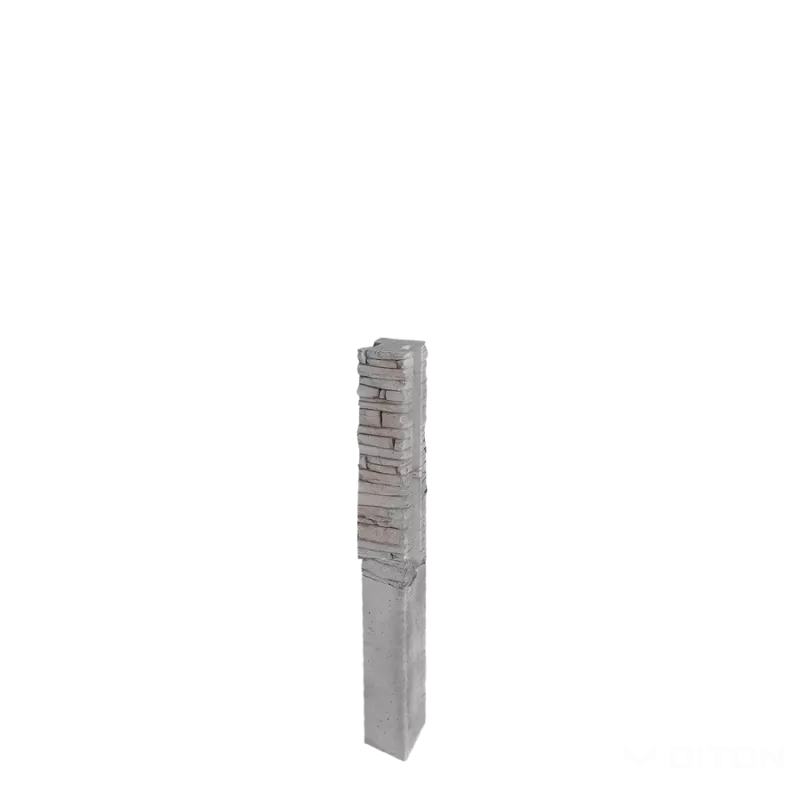 DITON Plotový systém QUICK WALL STONE šedý mix AKCE - sloupek průběžný 120 šedý mix