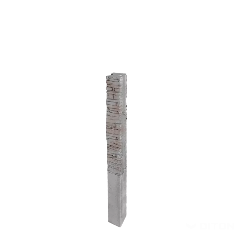 DITON Plotový systém QUICK WALL STONE šedý mix AKCE - sloupek průběžný 160 šedý mix