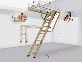 Fakro Půdní schody FAKRO LWZ Plus 70x140 cm