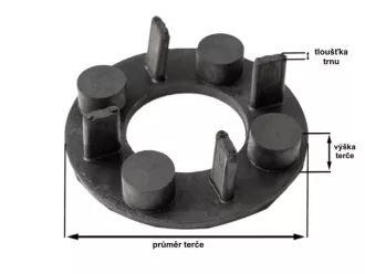 Pryžový terč pod dlažbu - 20/120 mm COVERNIT