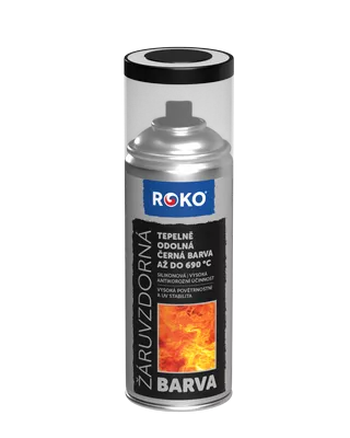 ROKO žáruvzdorná barva do 690 °C sprej ROKOSPOL