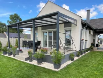 Polykarbonátová pergola MB Line | černá | 306 x 200 cm, 306 x 250 cm, 306 x 300 cm, 406 x 200 cm, 406 x 250 cm, 406 x 300 cm, 606 x 400 cm
