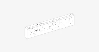 FEROBET Obrubník Ardezia 100 x 20 x 5 cm | Antracit, Kovová