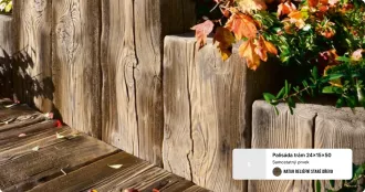 FEROBET Staré dřevo PALISÁDA FOŠNA 75 cm | Palisáda fošna 50 x 8 x 50 cm, Palisáda fošna 75 x 8 x 100 cm, Palisáda fošna 75 x 8 x 150 cm, Palisáda fošna 75 x 8 x 200 cm