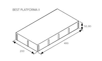 BEST - PLATFORMA II 80 mm STANDARD ANTRACITOVÁ