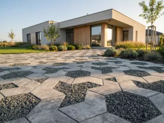 DITON - Skladebná dlažba OMNIA 8 cm | Přírodní, Černá, Marrone, Marmo, Intenso, Nero - vymývaný, Bianco - vymývaný