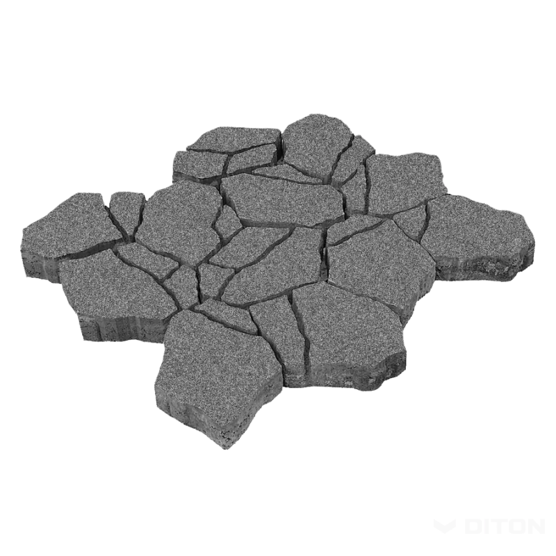 DITON Zámková dlažba STONE 8 cm - NERO - NOVINKA