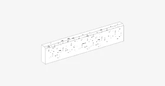 FEROBET Obrubník TRAVERTINO 100 x 20 x 5 cm slonovinová AKCE JARO do 31.5.2026