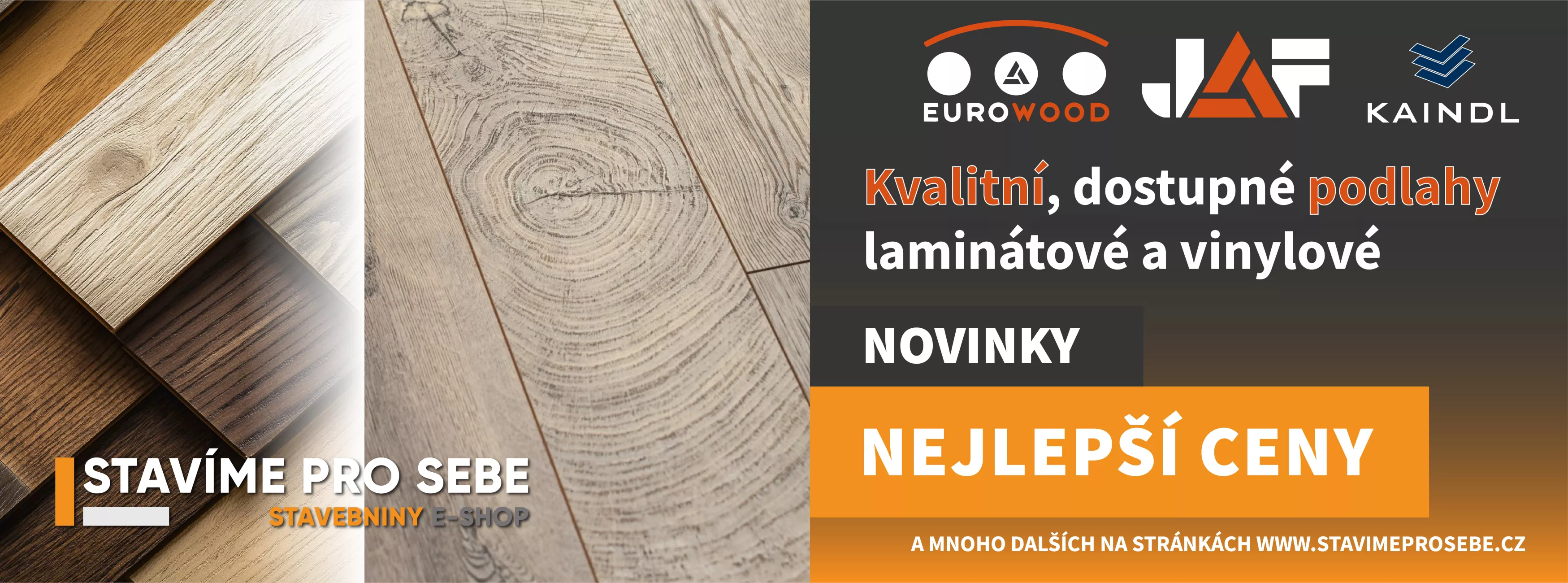Kvalitní a dostupné laminátové a vinylové podlahy EUROWOOD a KAINDL